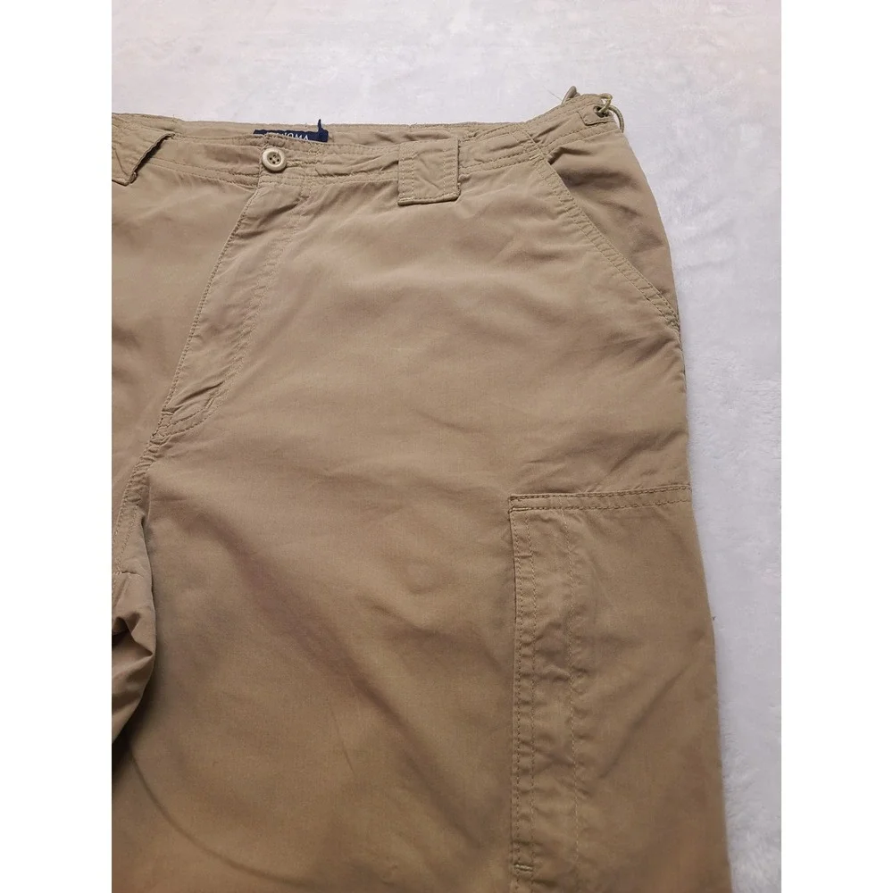 Sonoma Life Style Convertible Cargo Pants Men's‎ 36x34 Khaki Tan Zip Off Hiking